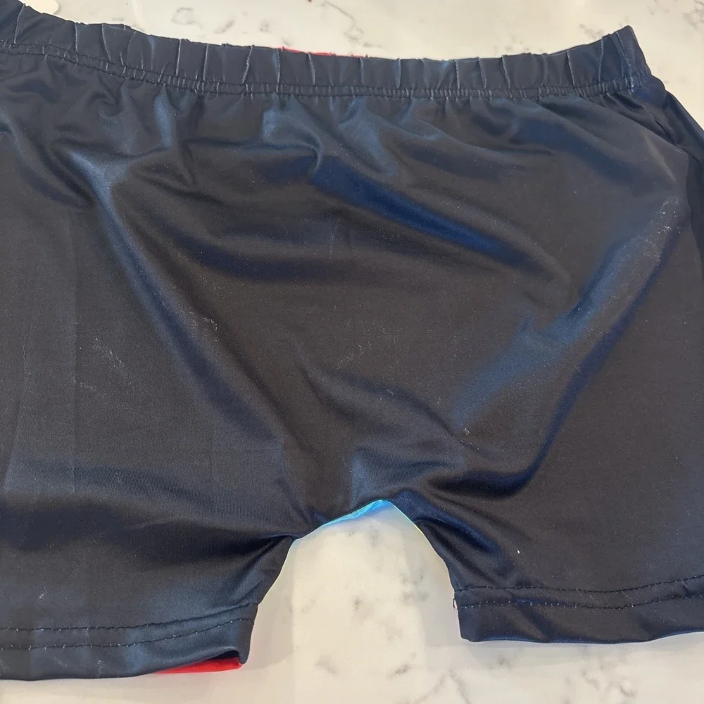 Pride LGBTQ Boxer Briefs Booty Shorts Men SZ LG Black Rainbow Back Pride Power